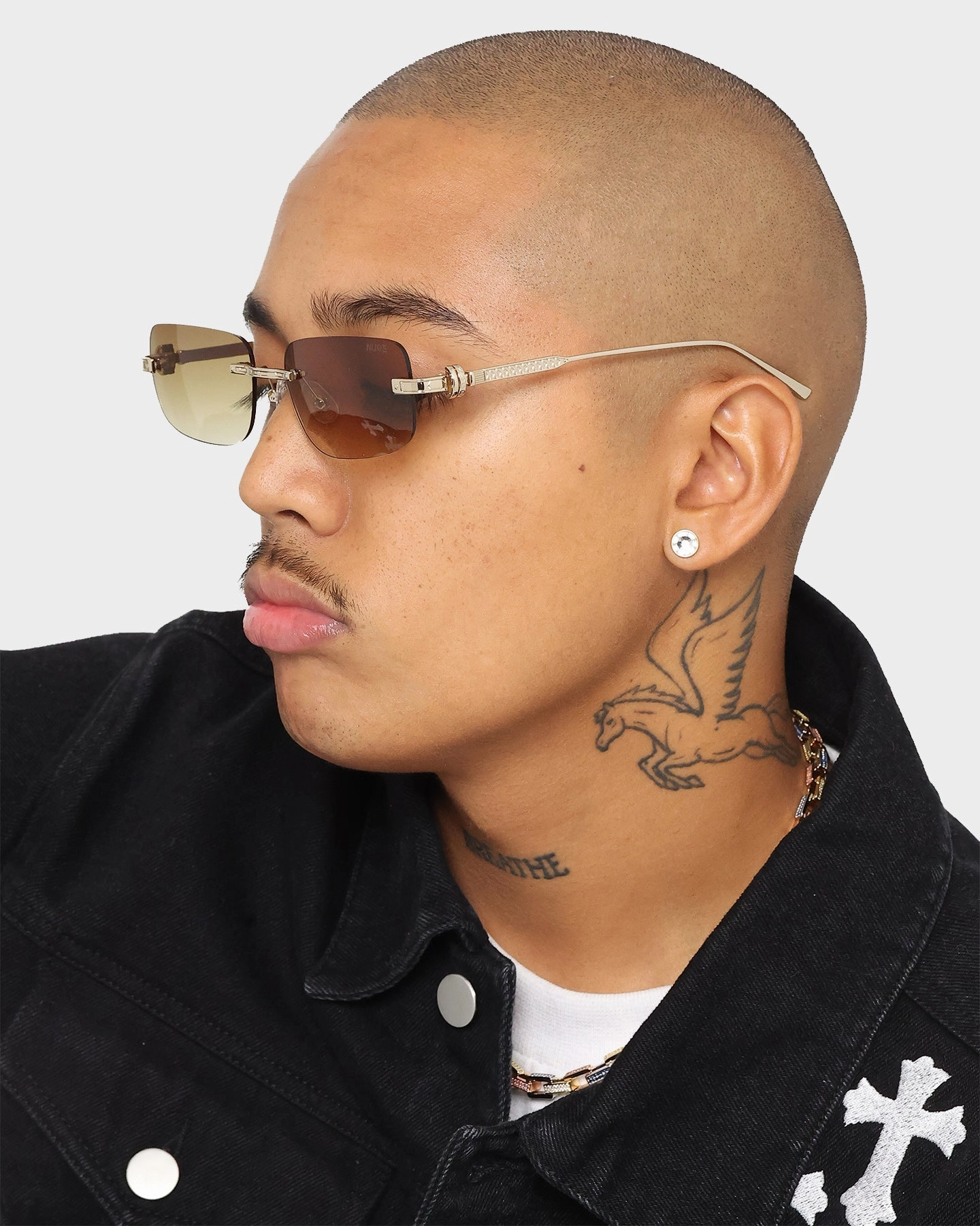 NUQE Uncut Sunglasses Gold/Brown