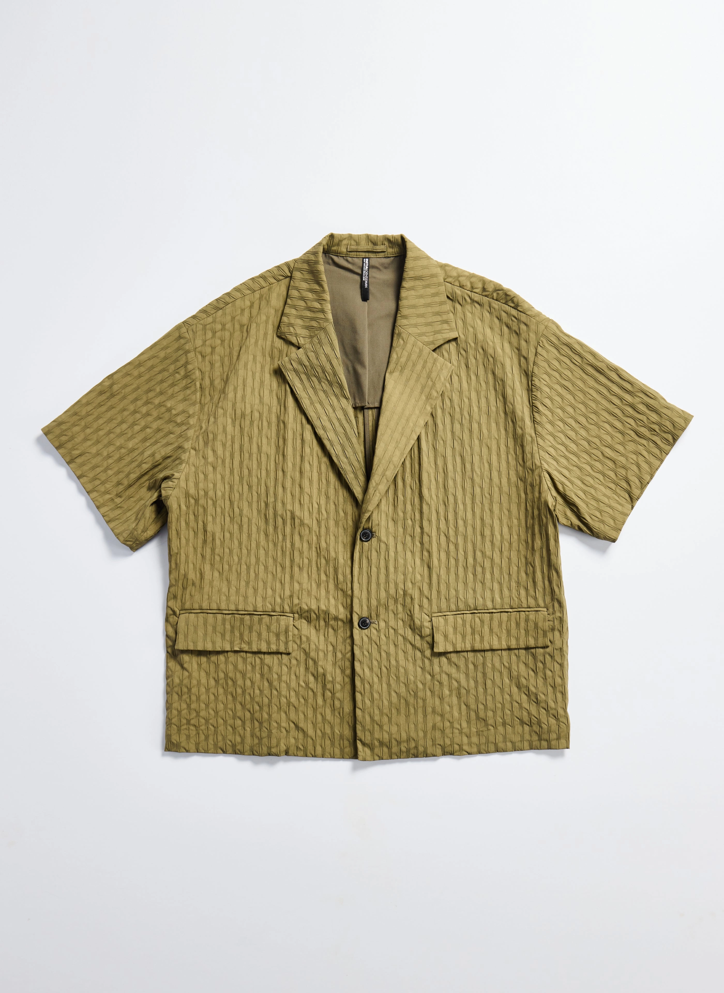 Nylon Spandex Jacquard Short Sleeve Blazer