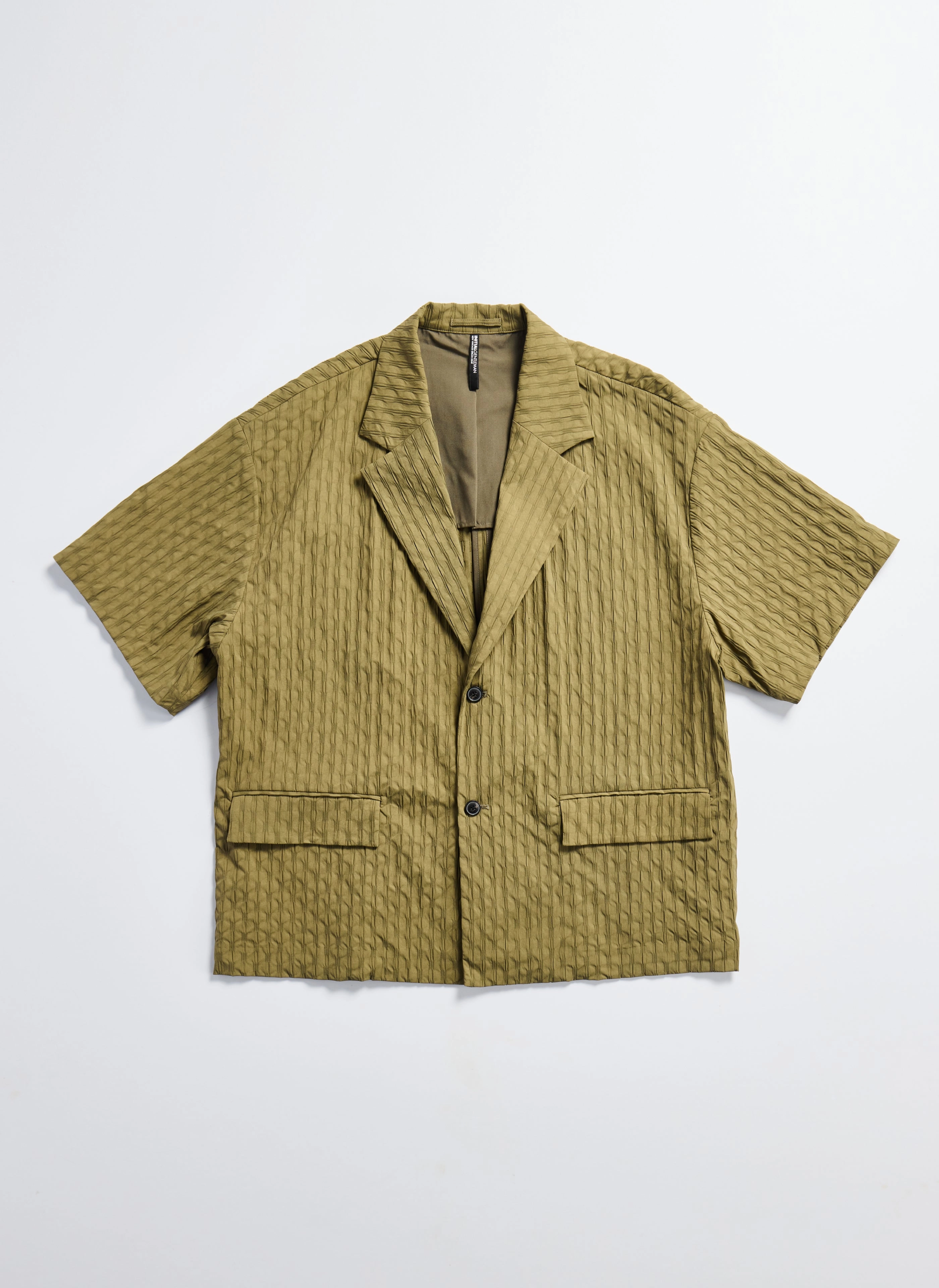 Nylon Spandex Jacquard Short Sleeve Blazer