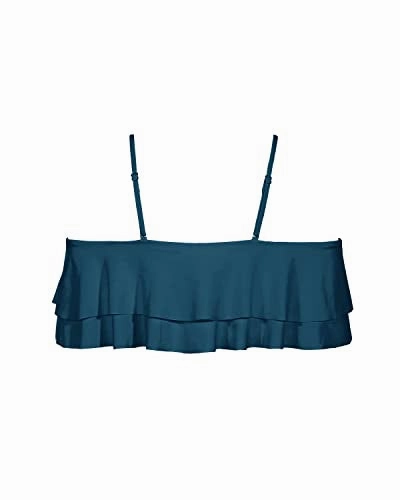 Padded Bras Bikini Top Off Shoulder Style-Teal