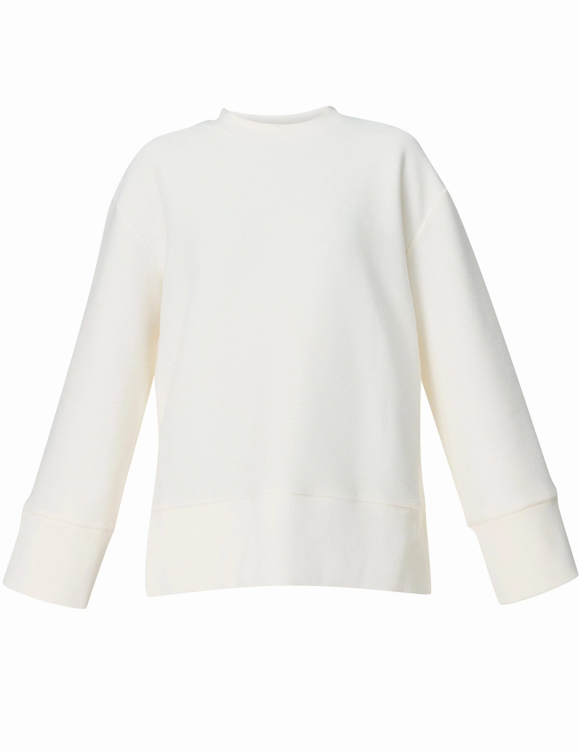 Peaceful Ribbed Sweatshirt - Lily White