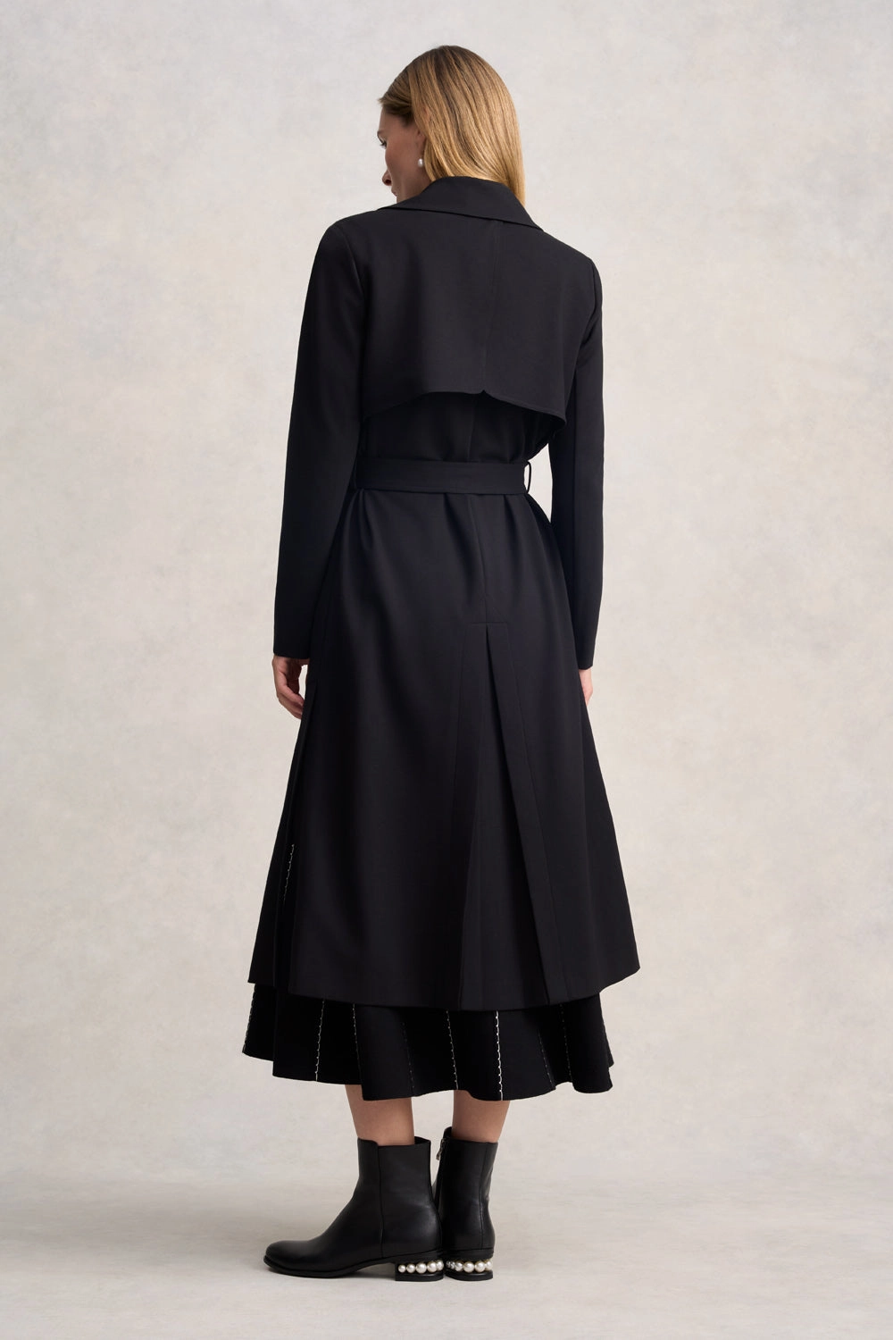Ponte Trench Coat - Black