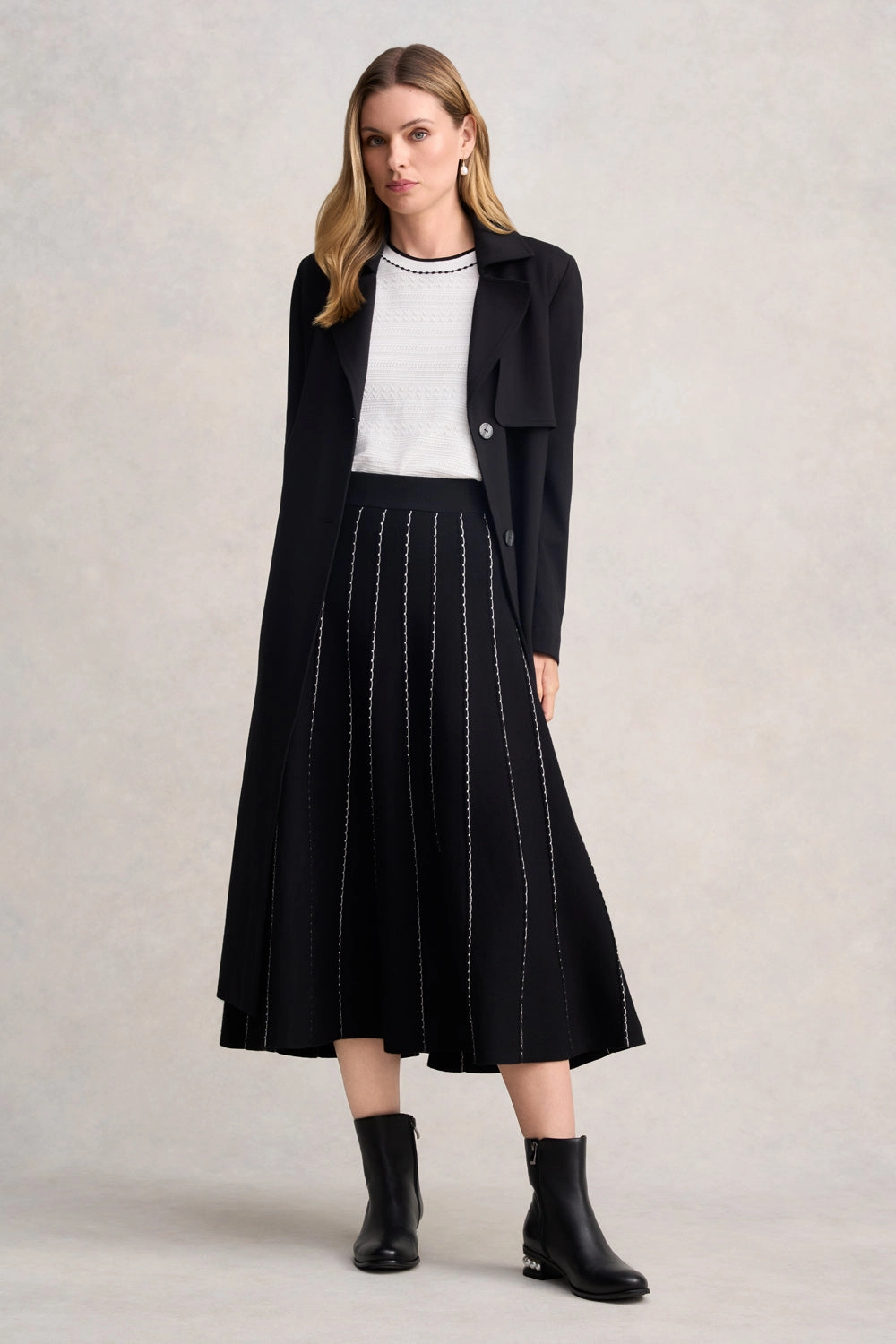 Ponte Trench Coat - Black