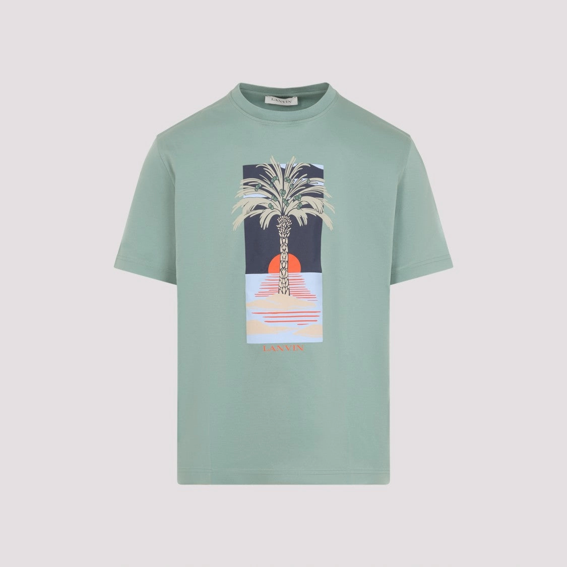 Printed Green Cotton T-Shirt