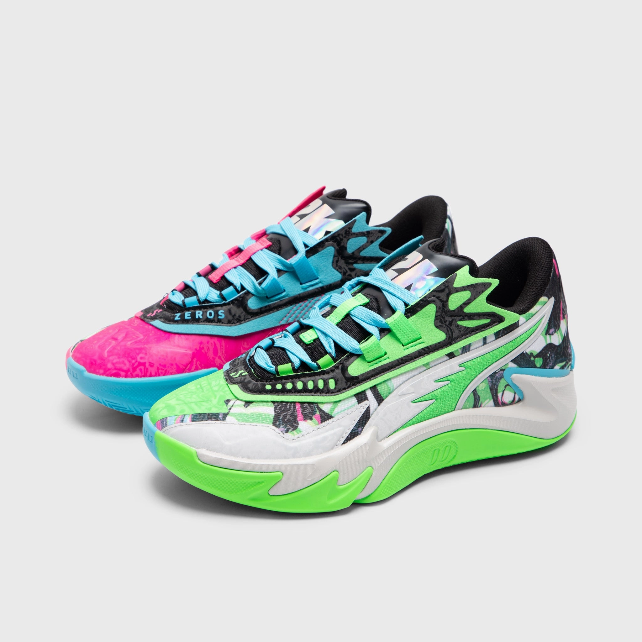 Puma Juniors' Scoot Zeros II Green / Black - Pink
