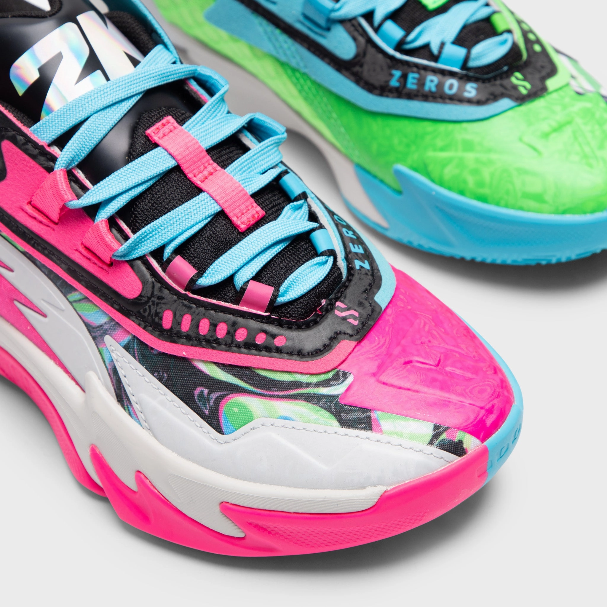 Puma Juniors' Scoot Zeros II Green / Black - Pink