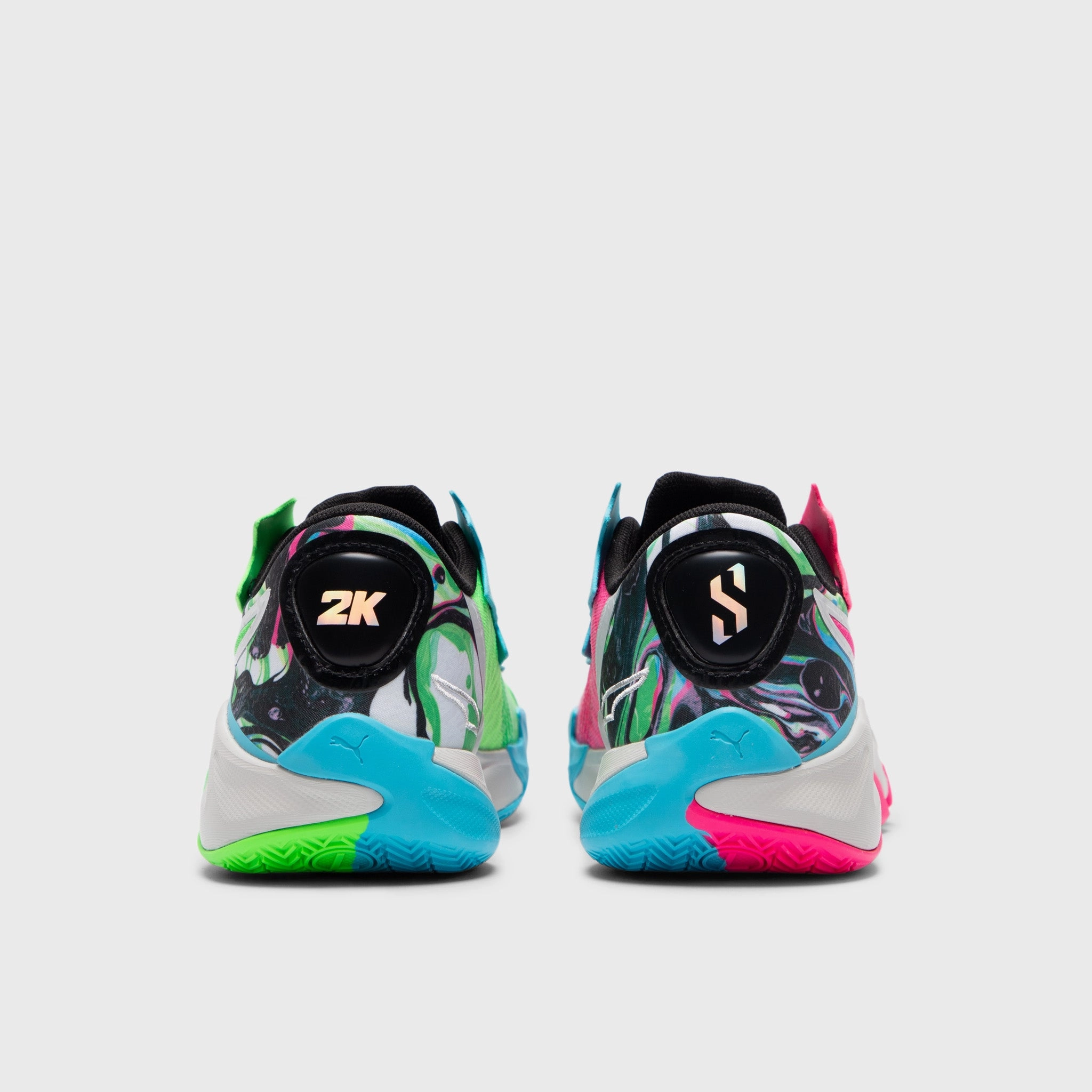 Puma Juniors' Scoot Zeros II Green / Black - Pink