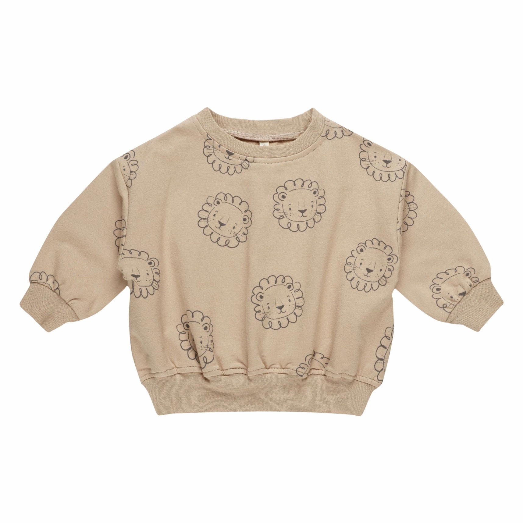Relaxed Fleece Sweatshirt - Lions - Latte - FINAL SALE
