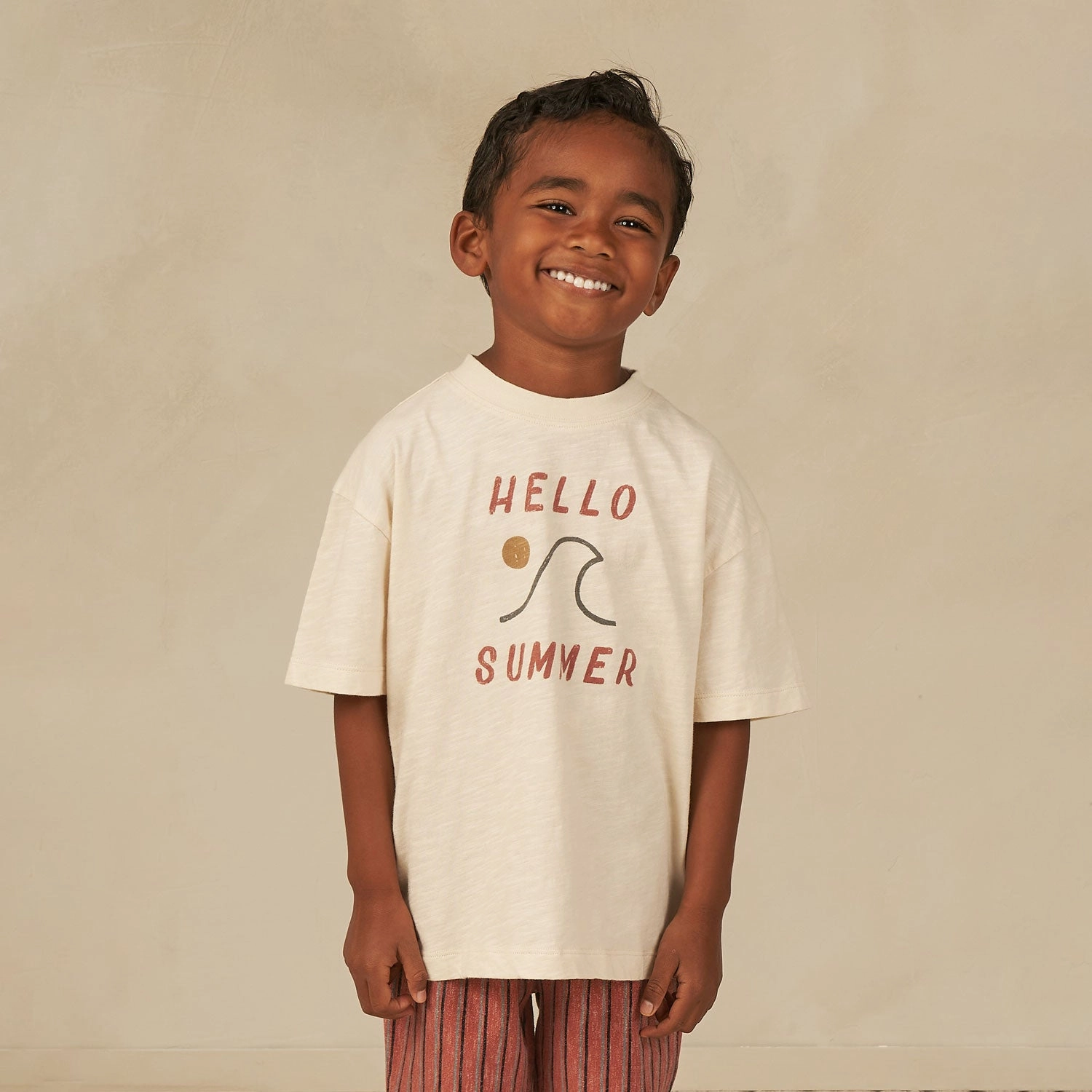 Relaxed Tee - Hello Summer - Natural - FINAL SALE