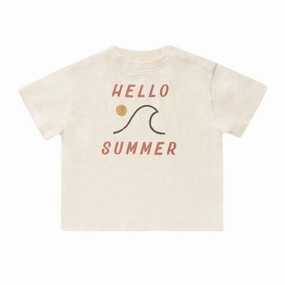 Relaxed Tee - Hello Summer - Natural - FINAL SALE