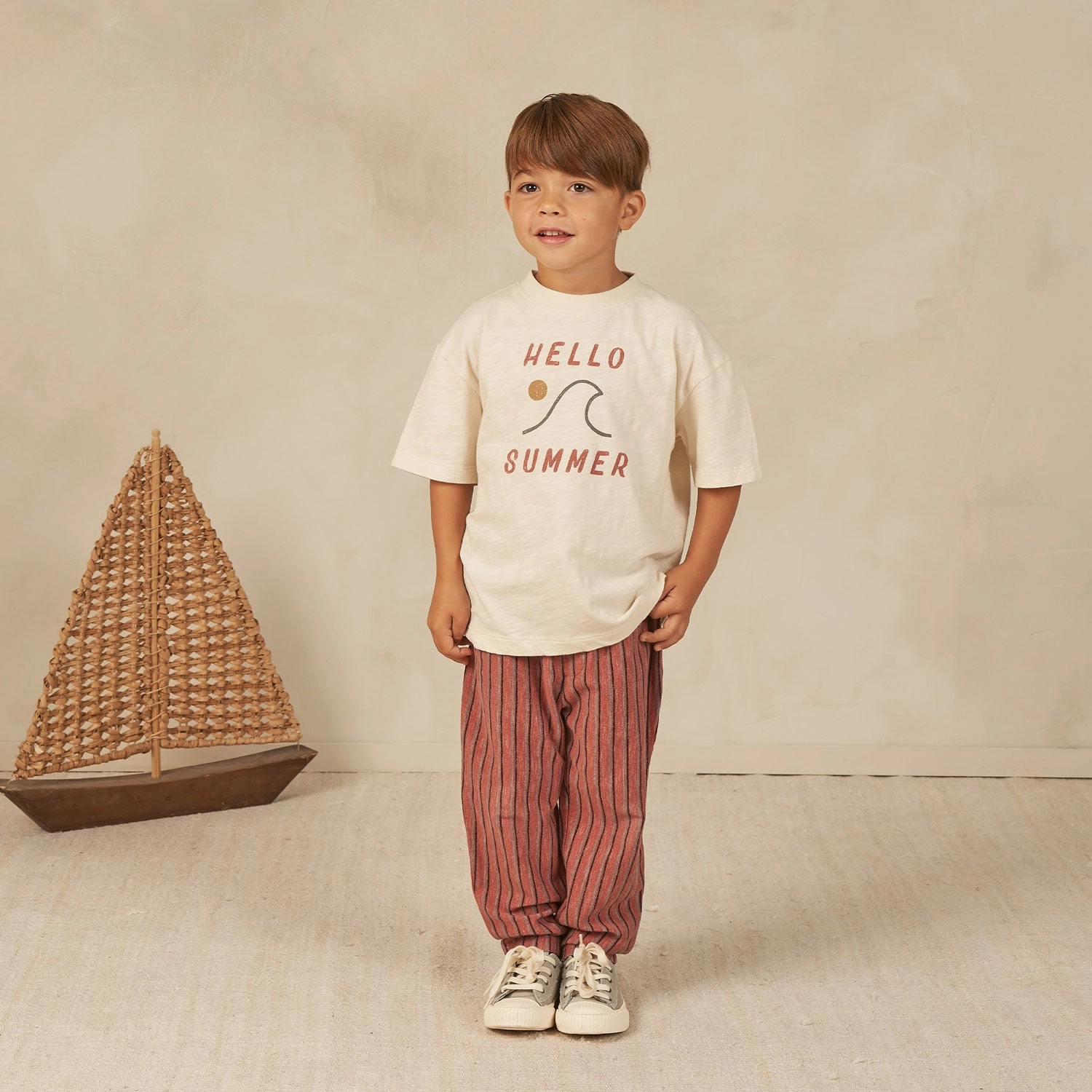 Relaxed Tee - Hello Summer - Natural - FINAL SALE
