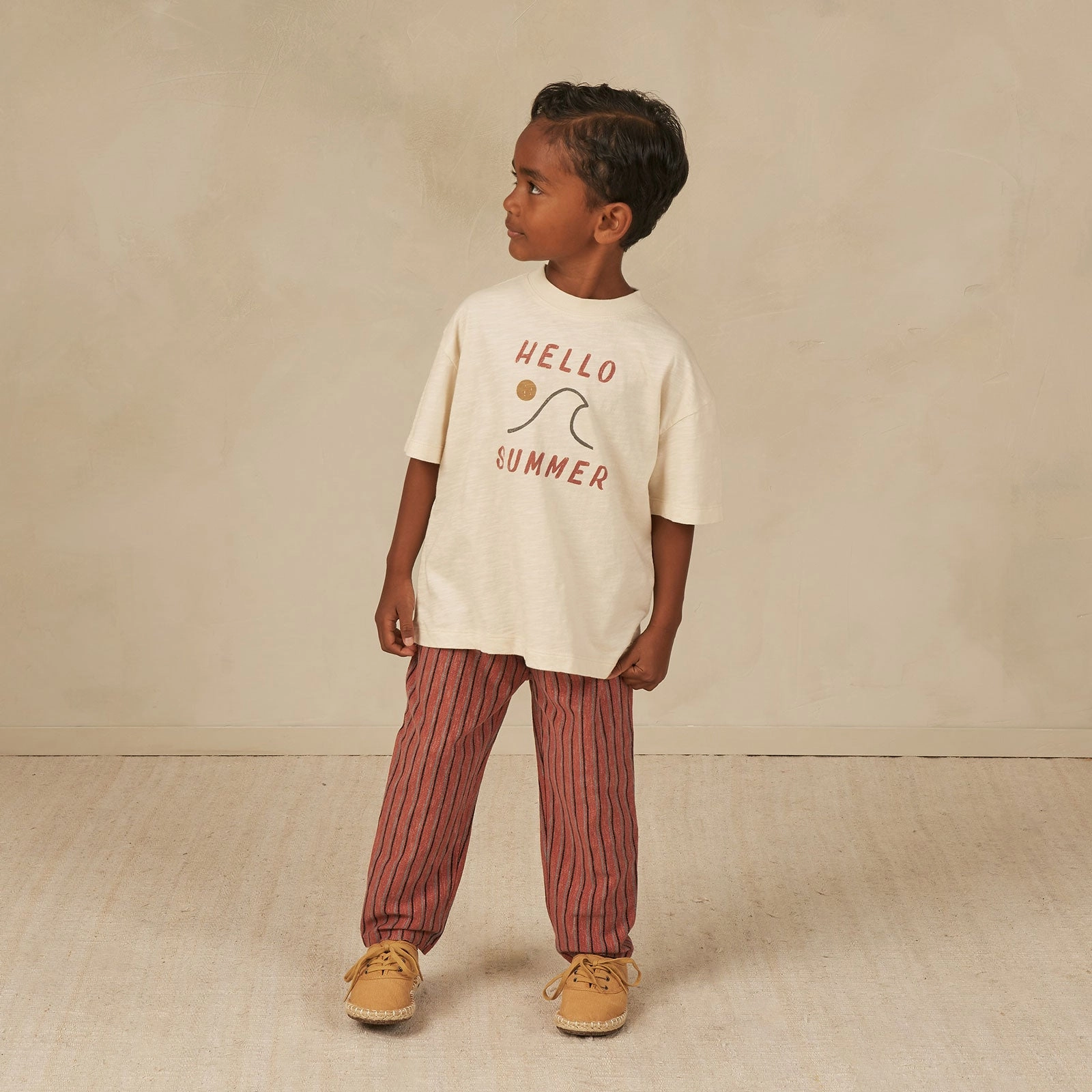 Relaxed Tee - Hello Summer - Natural - FINAL SALE