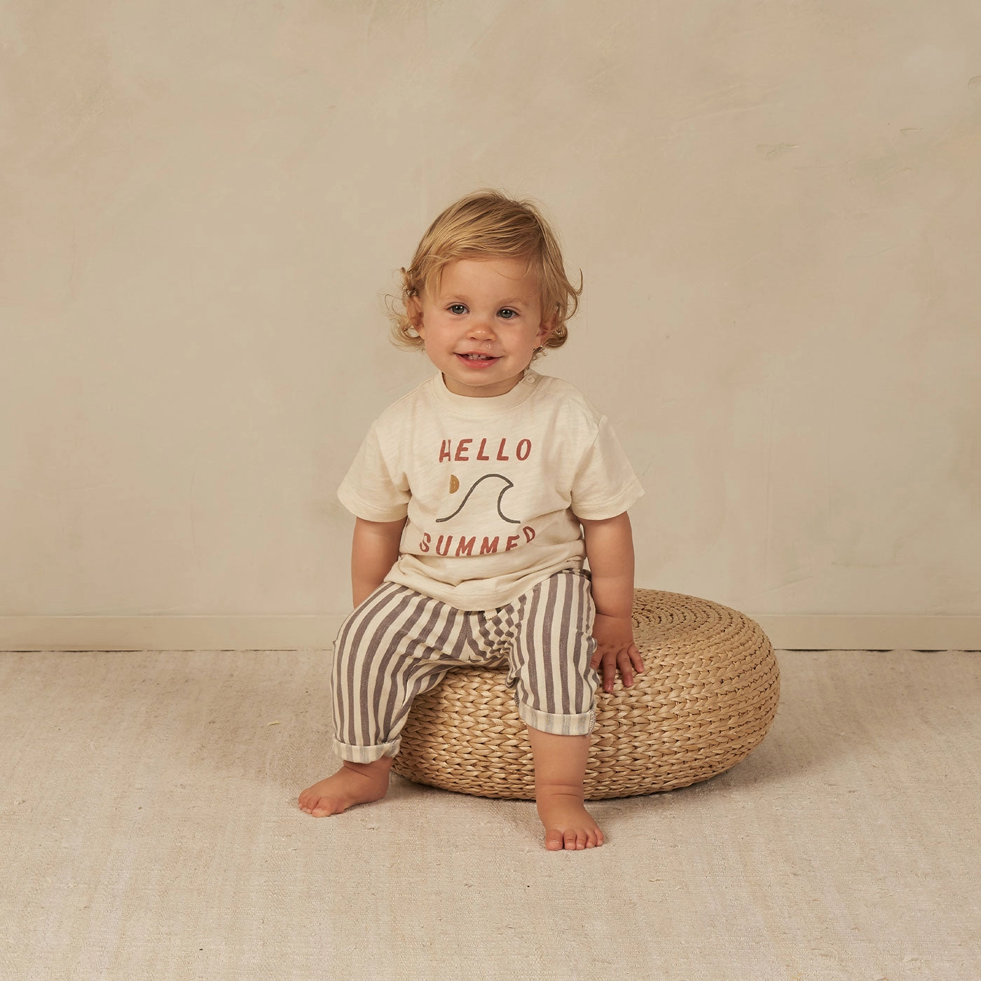 Relaxed Tee - Hello Summer - Natural - FINAL SALE