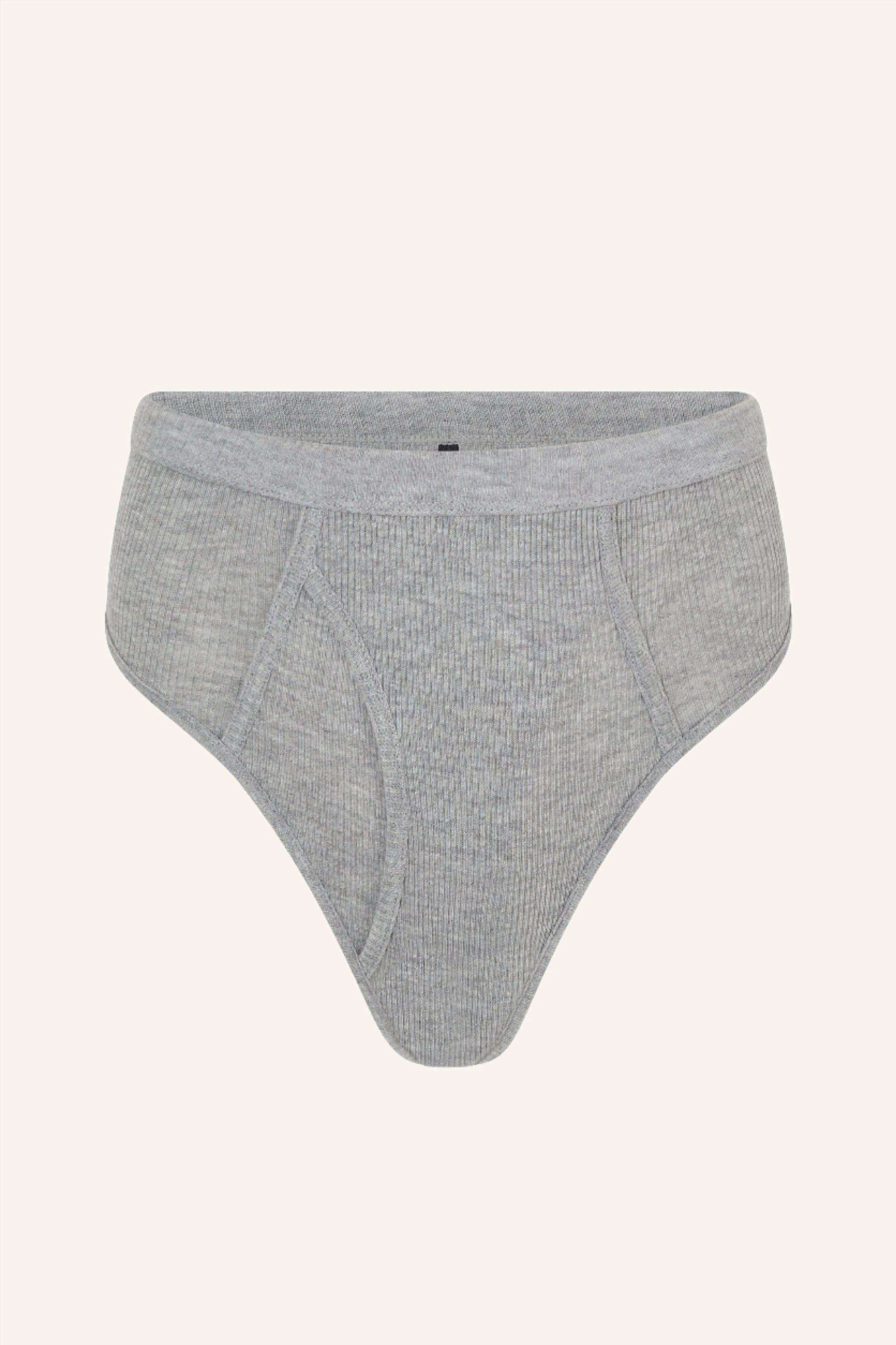 Rib Boyfriend Briefs Grey