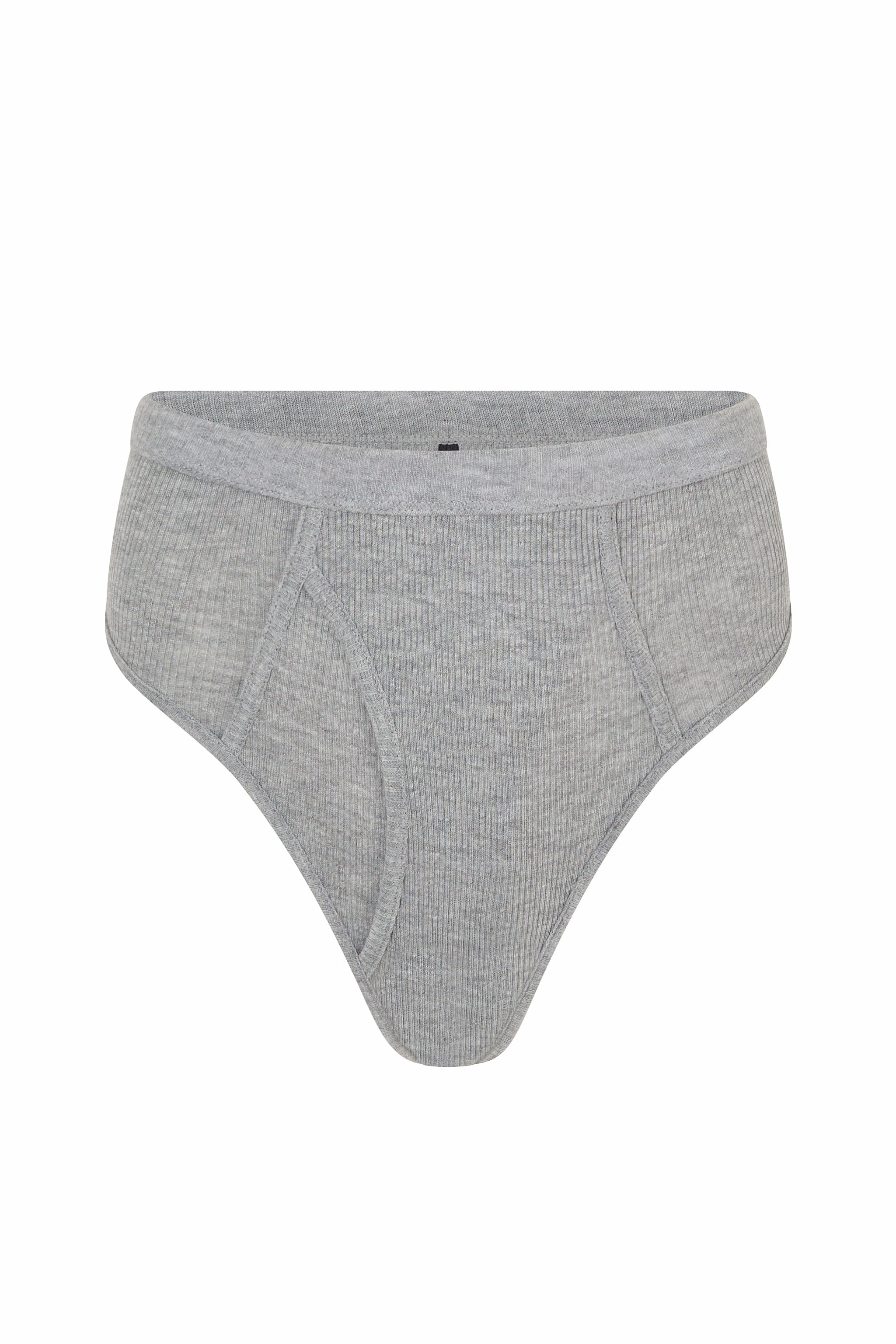 Rib Boyfriend Briefs Grey