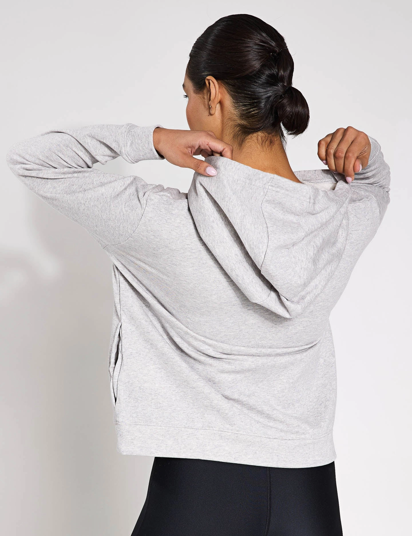 Rival Terry Hoodie - Mod Grey Light Heather/White