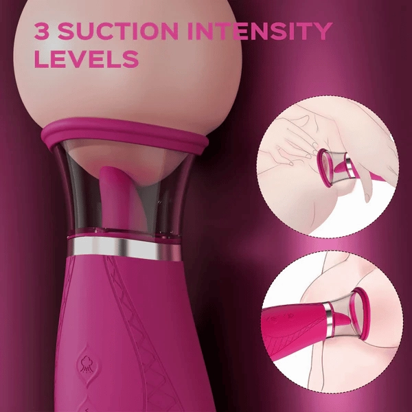 SCIONESS - 3 Sucking 9 Licking Modes Foreplay Tongue Vibrator Nipples Clit Sucker
