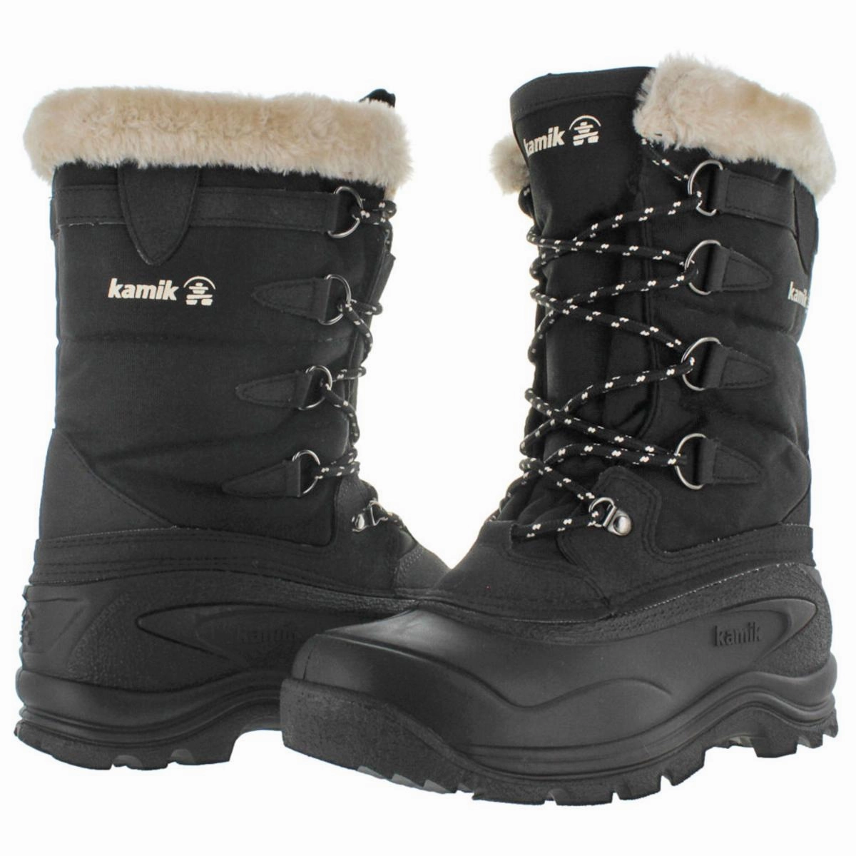 Shellback Womens Faux Fur Contrast Trim Winter Boots