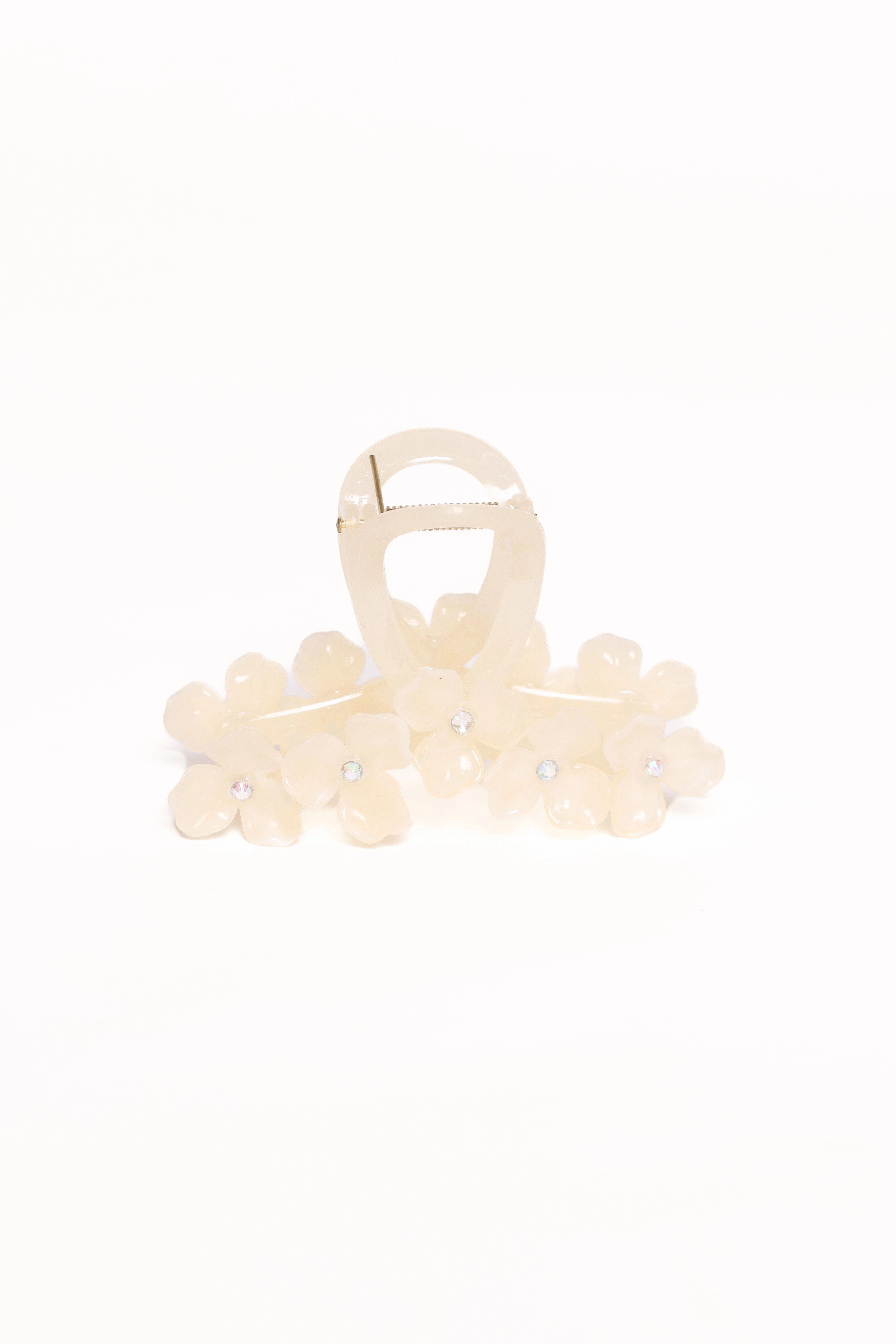Shiloh Flower Hair Clip - Cream