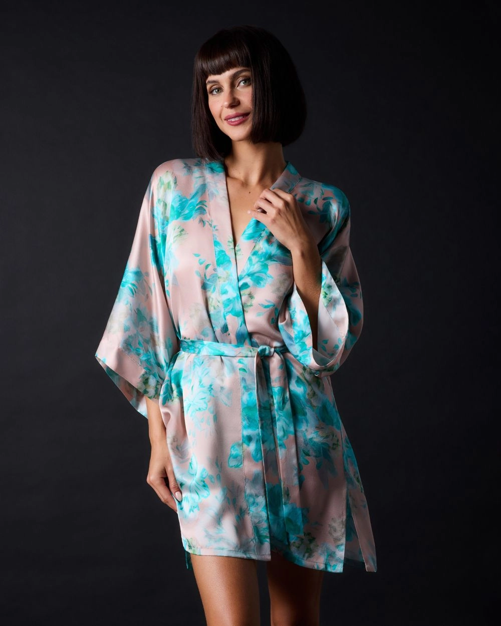 Silk Classic Short Kimono
