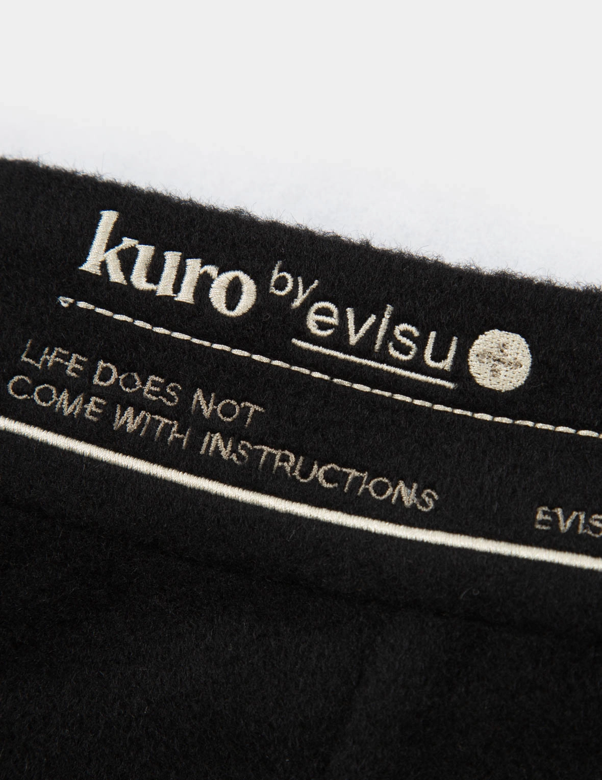 Slogan Embroidered Waistband Skirt