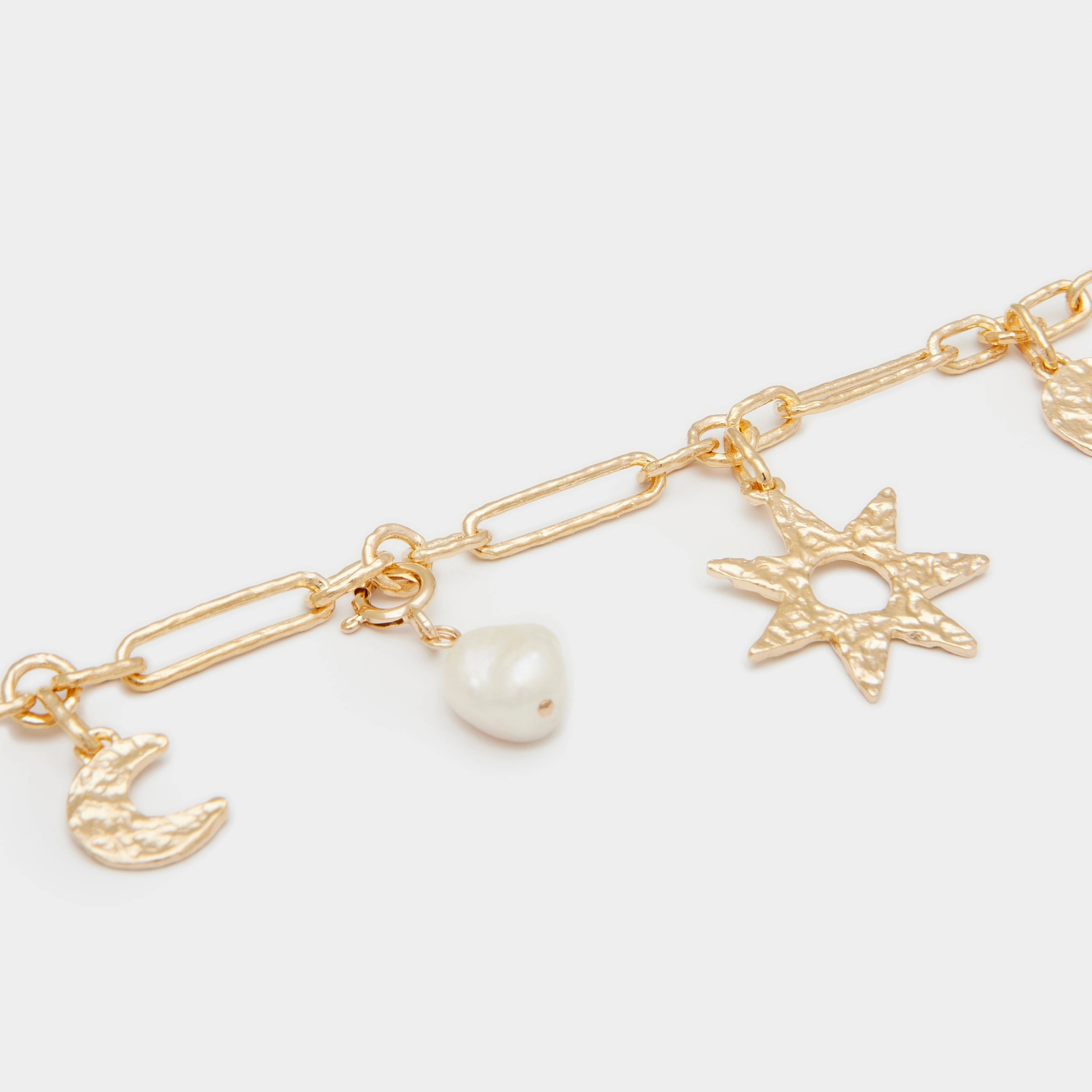Solenn Charm Necklace in Gold