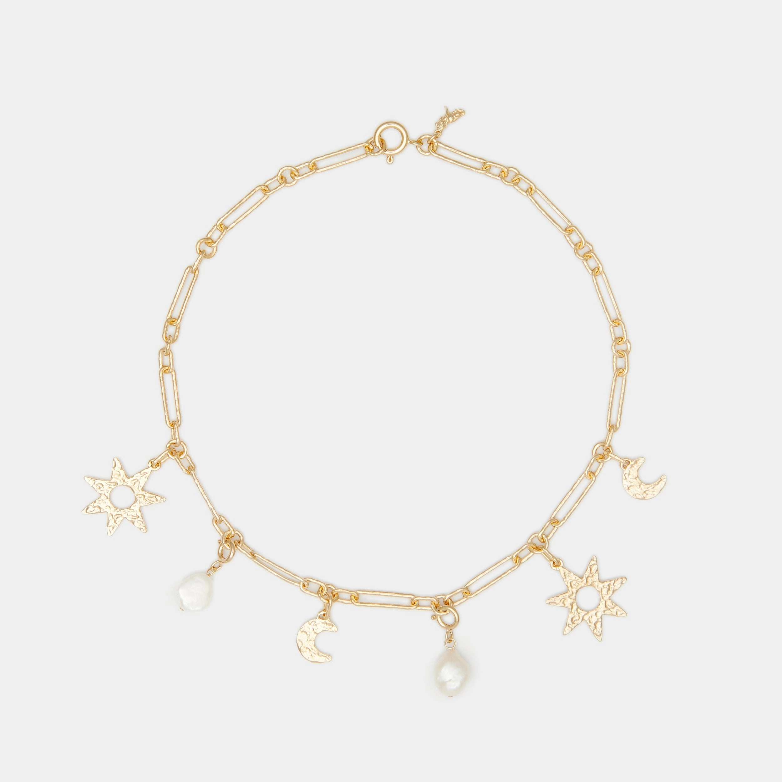 Solenn Charm Necklace in Gold
