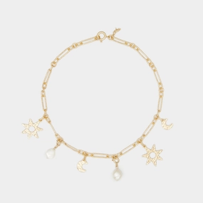 Solenn Charm Necklace in Gold
