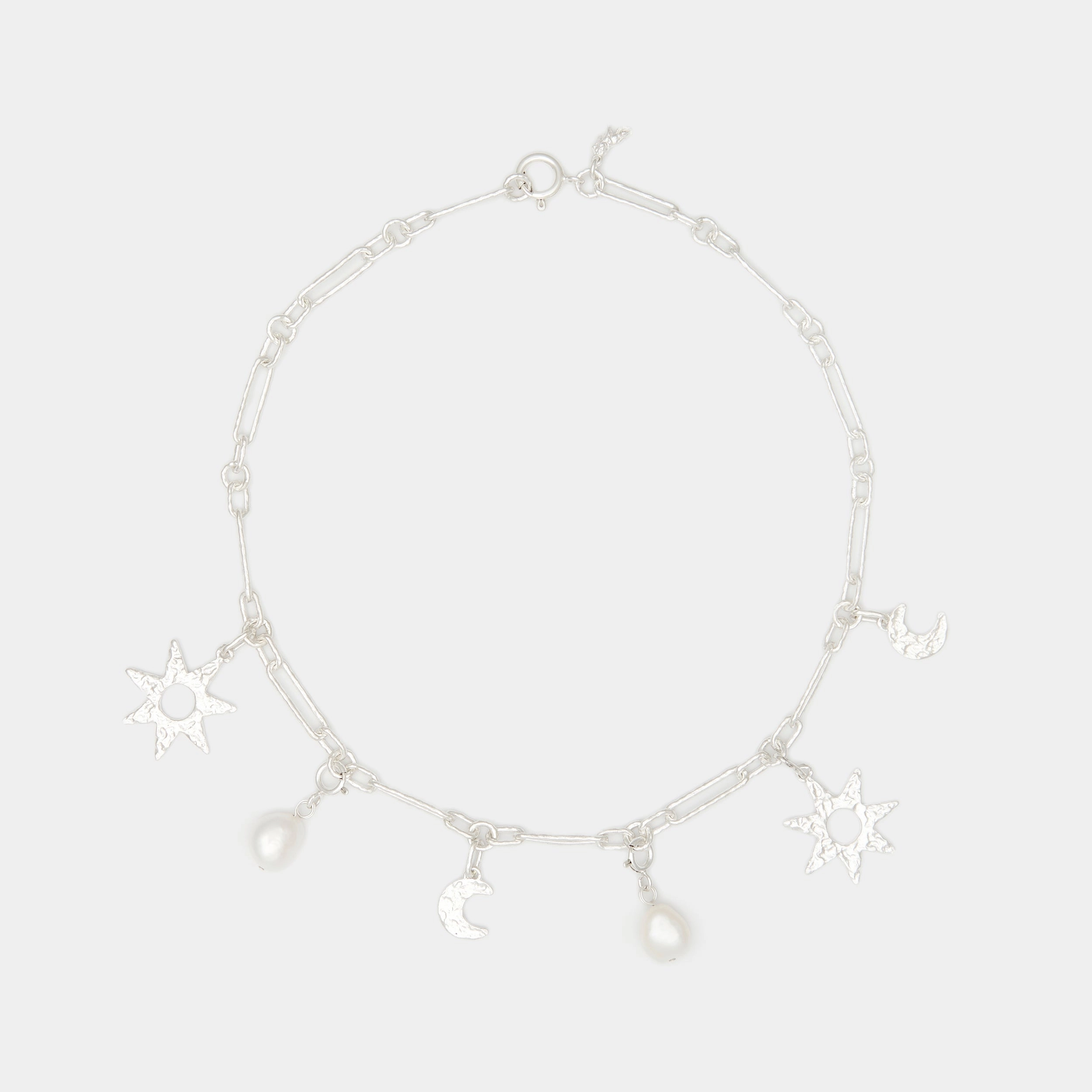 Solenn Charm Necklace in Silver