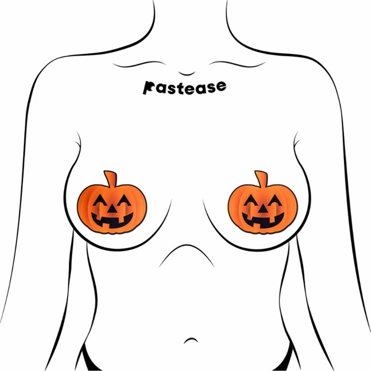 Spooky Jack O' Lantern Nipple Pasties
