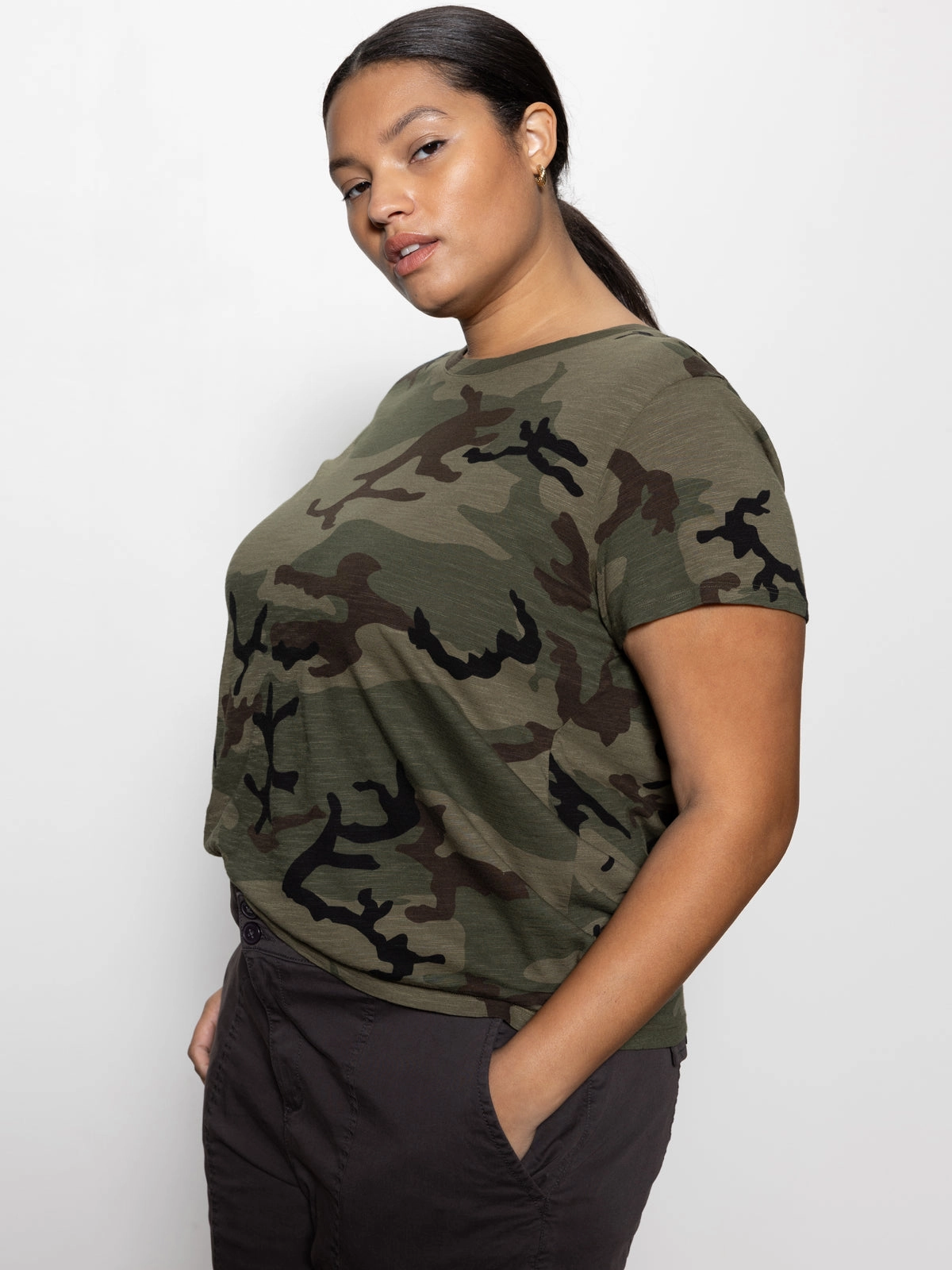 The Perfect Tee Hiker Camo Extended Sizing