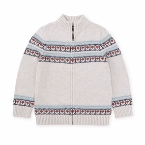 Toasty Traveler Zip Sweater - Light Grey Heather - FINAL SALE