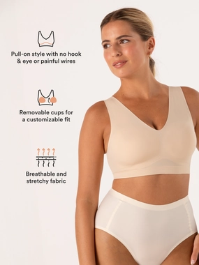 Truekind® Everyday Comfort V-Neck Bralette