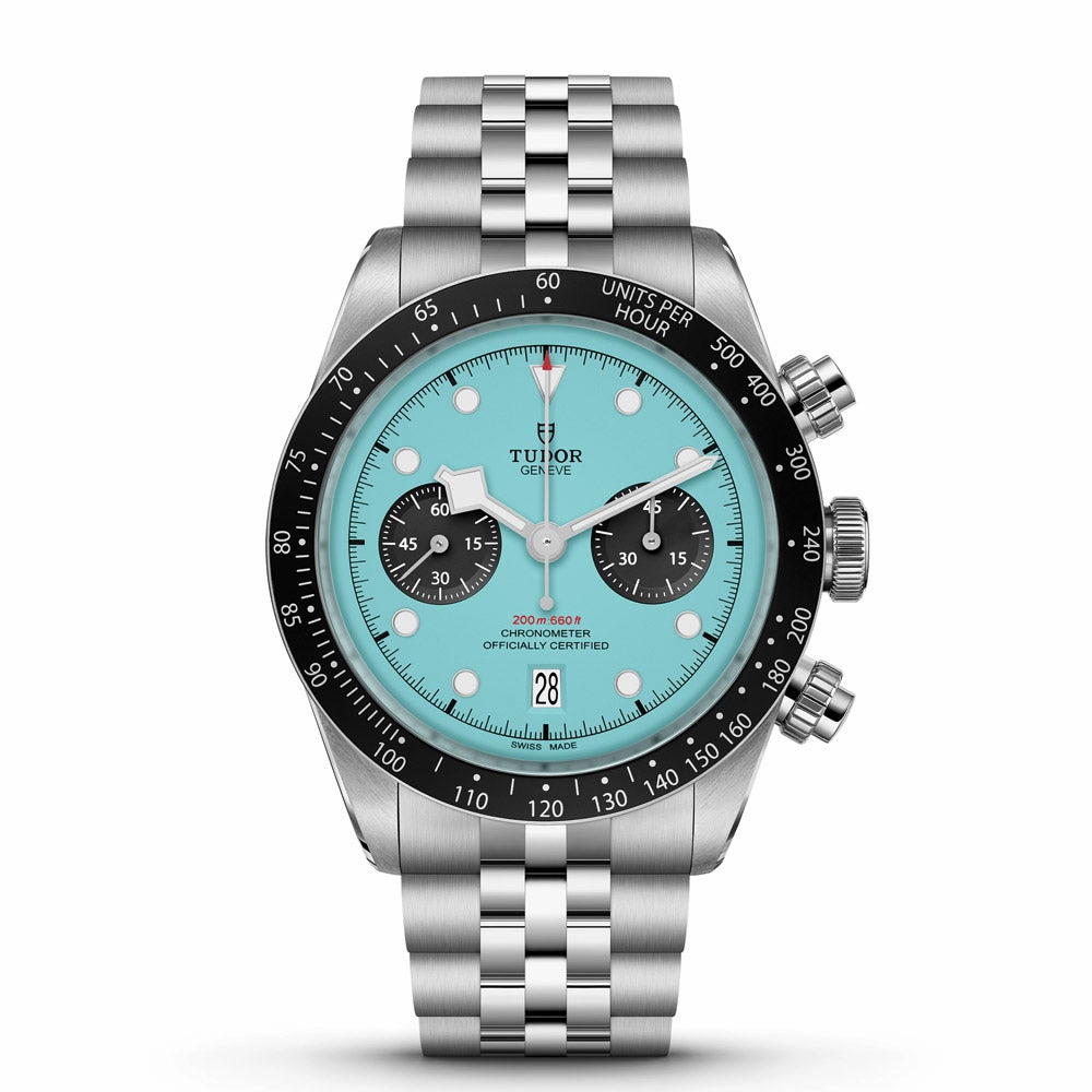 TUDOR Black Bay Chrono 41mm Flamingo Blue Dial Gents Watch M79360N-0024