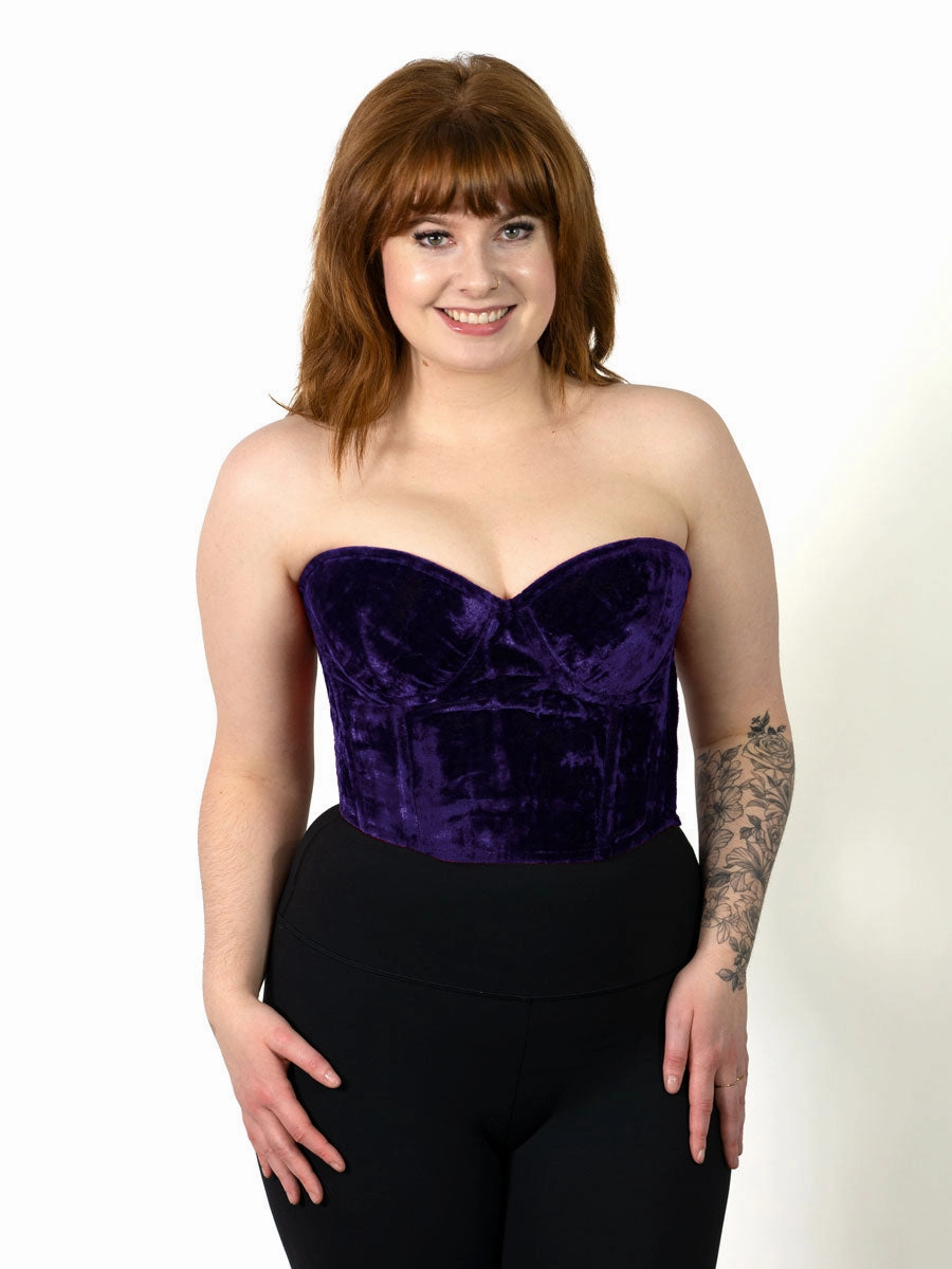 Velvet Bustier Corset Top