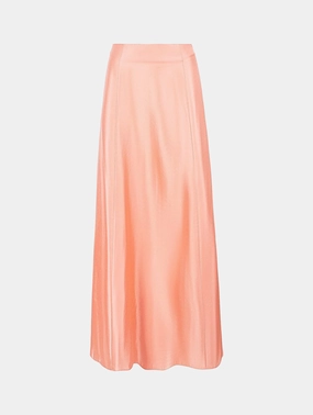 Vincenzo Silk Skirt in Carnation
