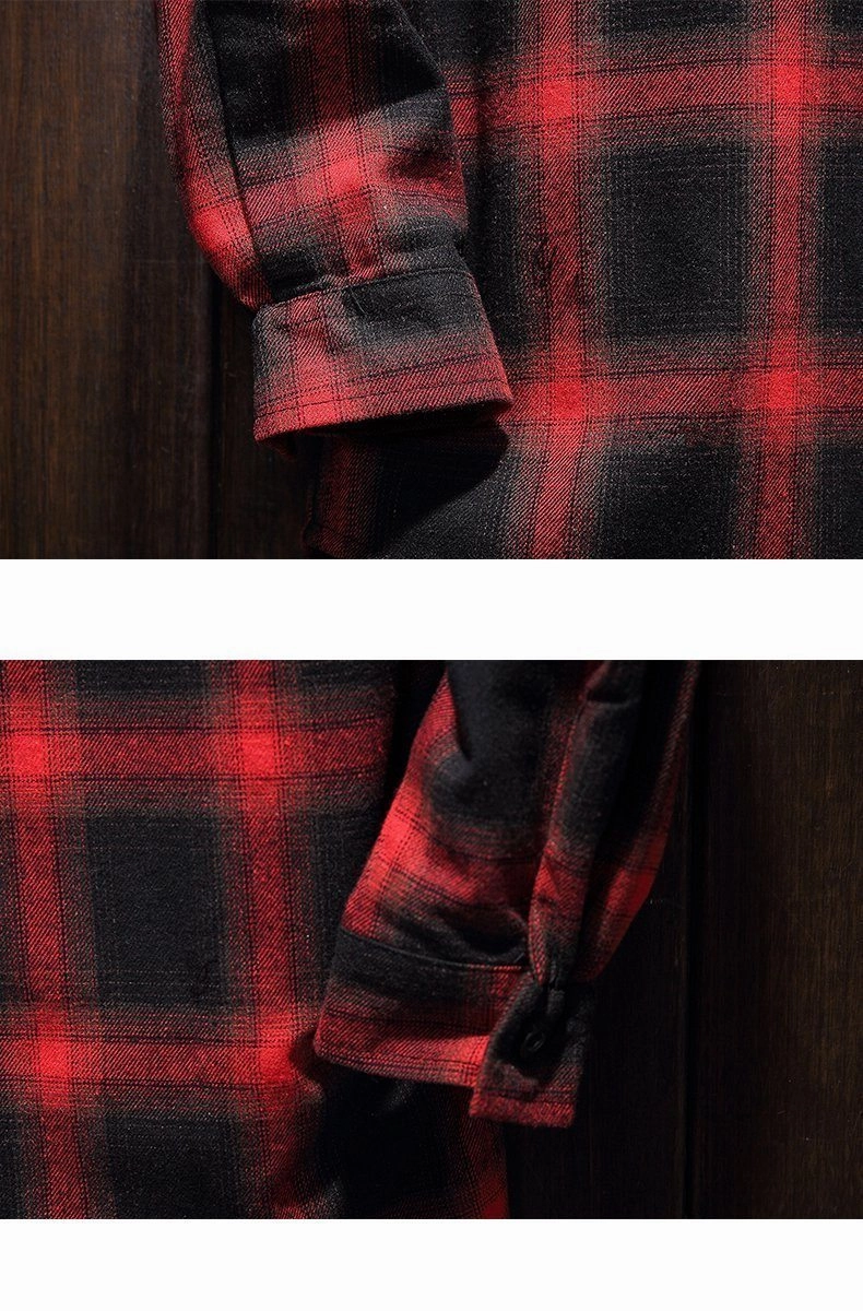 West Louis™ Plaid Casual Hooded Shirt