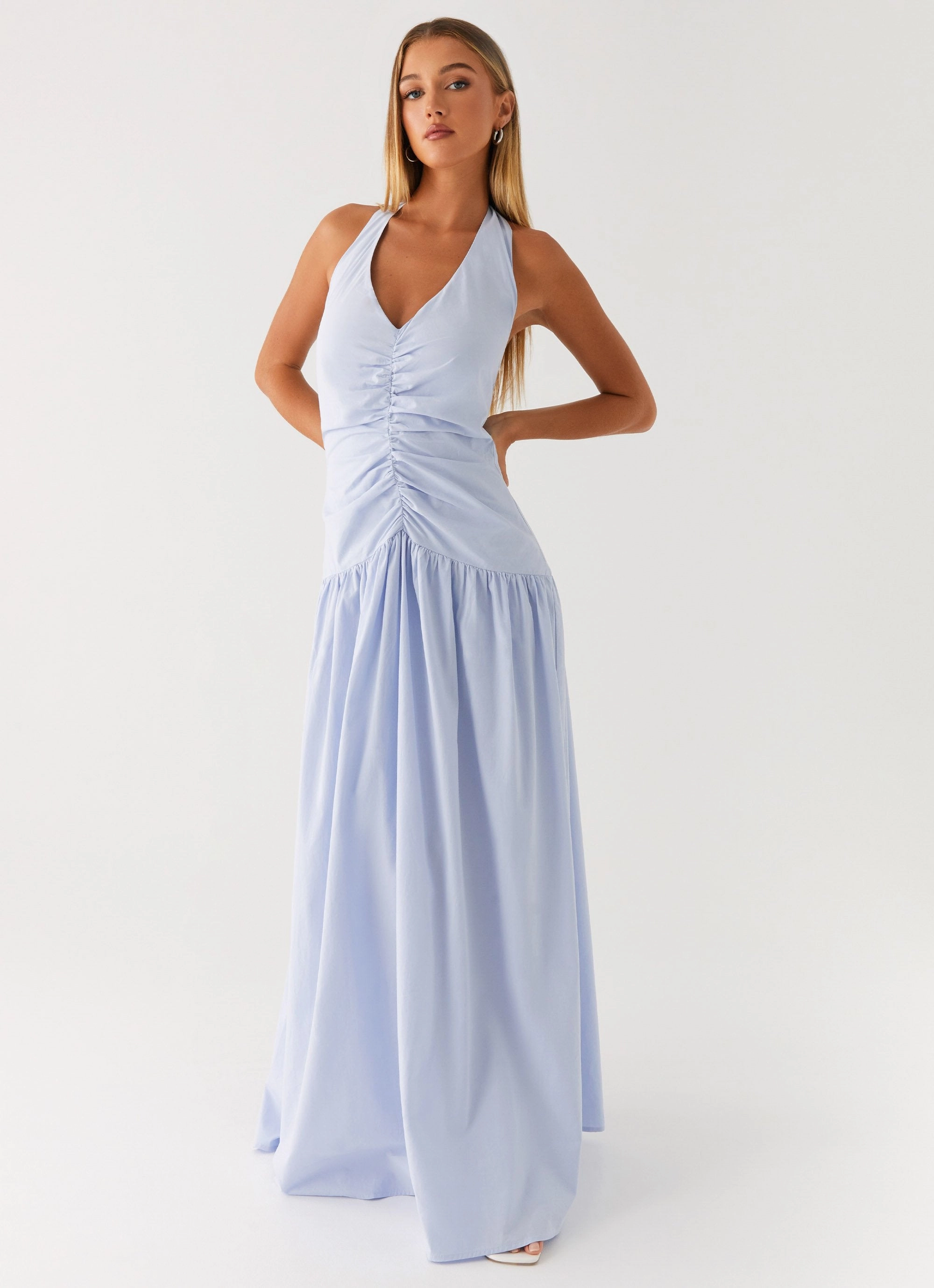 Worth The Wait Maxi Dress - Heather Blue